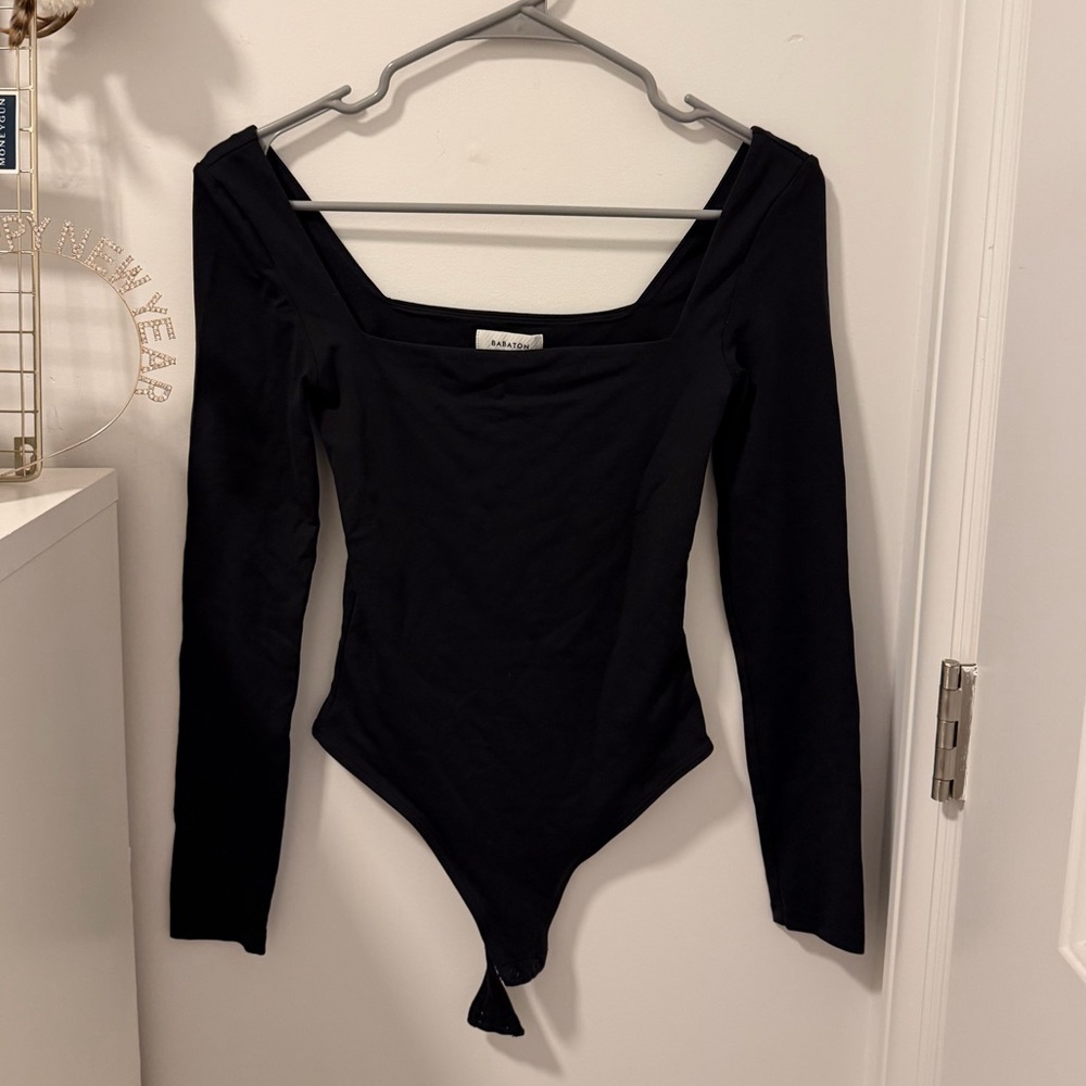 Aritizia Babaton Black Long Sleeve Contour Bodysuit